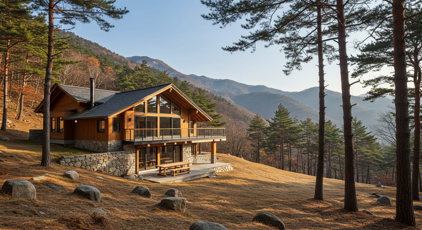 고요한 소나무 숲 속의 안식처 1